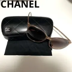 CHANEL ブラウンキャットアイサングラス ケース付き - メルカリ