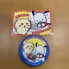 ちいかわ×サンリオ　缶バッジ、ポイントカード　シーサー&ポチャッコ
