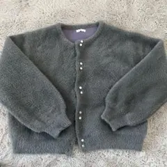 ファー ショートガーディガン グレー