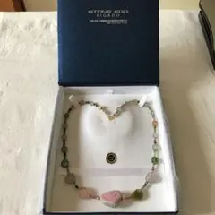 STONE EGG トルマリン ネックレス 天然石k18 大粒キ104