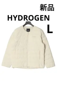 新品　HYDROGENハイドロゲン　ダウンジャケット　刺繍入り　オフホワイトＬ