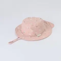 petit main 刺繍 ハット ピンク 52cm