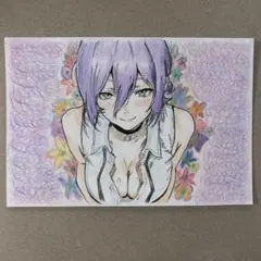 手描きイラスト チェンソーマン レゼ ファンアート アナログ