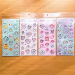 【国内正規品】 サンリオ　すりガラス風シール　4点セット　全種類