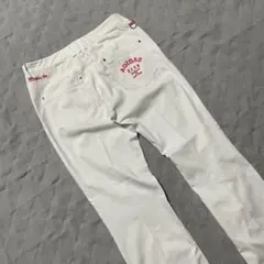 ●アディダスゴルフ●ストレッチパンツ L ホワイト スラックス 白 ゴルフ