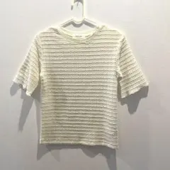 アーバンリサーチ　SONNYLABEL レディーストップス　白　半袖　5分袖のサムネイル