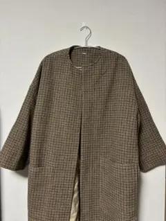 【最終値下げ‼️】極美品✨️ ミラオーウェン　チェック柄　ロングコート ベルト付き