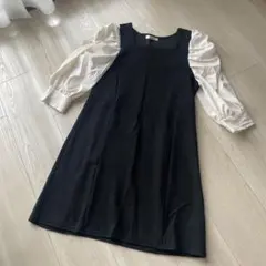 INGNI スクエアネック パフスリーブワンピース