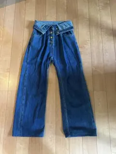 訳あり】kicuri Double Belt Wide Denim Mサイズ - メルカリ