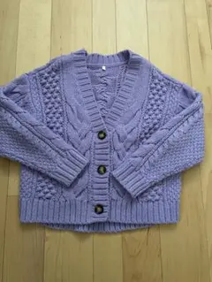 GU ニット　カーディガン　140 ラベンダー