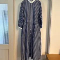 サニークラウズ ponさんストライプ ワンピース シャツワンピース　LTのサムネイル