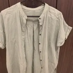 リブインコンフォート 薄緑 半袖シャツ L