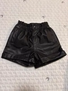 ZARA ショートパンツ レザー 黒 86cm 新品