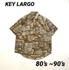80’s 90’s Vintage 総柄シャツ ボタニカル アースカラー
