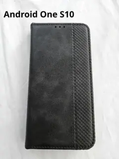 Android One S10 ケース スマホケース 手帳型 カバー 黒