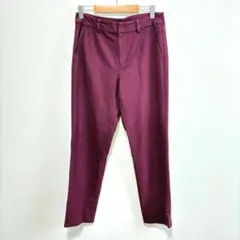 ボッシュ　スラックス　赤紫　秋冬　セレモニー　タック　38　M ワインレッド