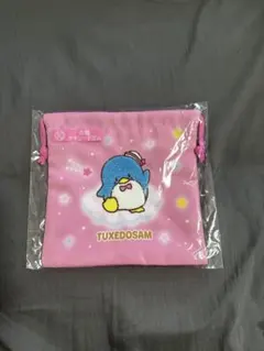 タキシードサム 巾着ポーチ ピンク　サンリオ1番くじ