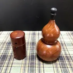 中国美術 竹細工 花瓶 瓢箪型 花入れ - メルカリ