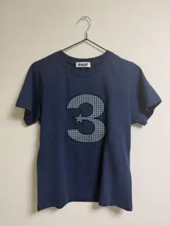 BAUF ネイビー Tシャツ 数字3プリント