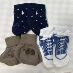 ベビー　3点セット　まとめ売り　ノースフェイス　靴下　ポロラルフローレン　靴下