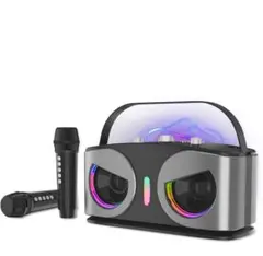 カラオケセット ワイヤレスマイク２本　AUX/USB/TF 20W