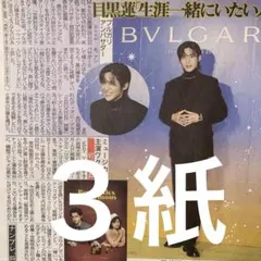 SnowMan 目黒蓮　嵐　ラストツアー　11.23付スポーツ新聞３紙セット