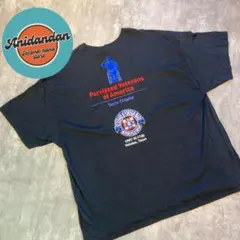 古着　メンズ　ゆるだぼ　tシャツ 黒　ブラック　両面プリント　ヴィンテージ　レア