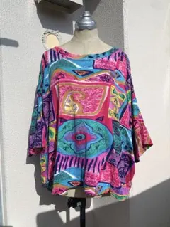 80's風サイケデリックTシャツ※訳あり※