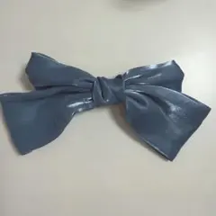 リボンバレッタ ブルー