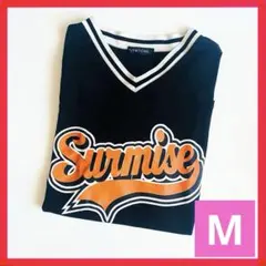 半袖 Tシャツ ブラック Vネック スポーティ ロゴ プリント ダンス ライン
