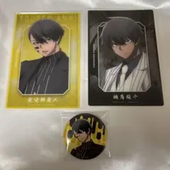 桃源暗鬼 ベースヤードトーキョー 無陀野 桃角桜介 缶バッジ クリアアートカード