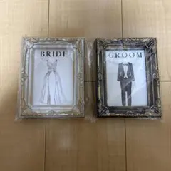 新郎新婦　フォトフレーム　受付　ウェルカムスペース2個セット