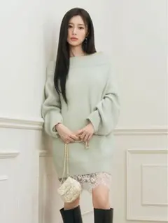 snidel ニットセットキャミミニワンピース