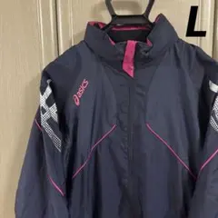 アシックス/ASICS ウインドブレーカー Lサイズ/裏起毛/ブラック