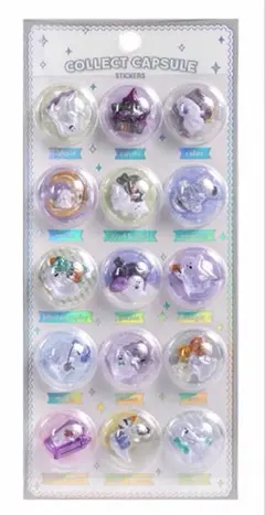SHANLE カプセル シール ぷっくり 3D 立体 ドロップシール おばけ