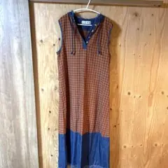 Y2K ワンピース デニム 切り替え 平成 レトロ