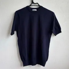 UNITED ARROWS ニット 半袖 ネイビー