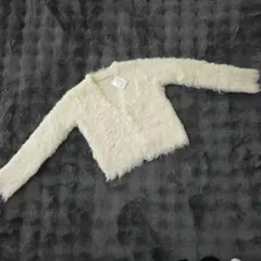 シャギーニットショート丈カーディガン