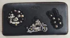美品　♡COACH♡ミッキーマウス 二つ折り財布 BLACK
