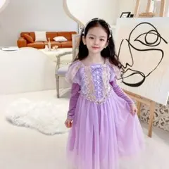 CRS紫プリンセスドレスハロウィンコスプレドレス130サイズ