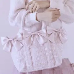 Maison de FLEUR ピンクマニアボリュームリボン2WayトートM