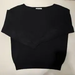 OPAQUE CLIP ブラック長袖ニット 38 M