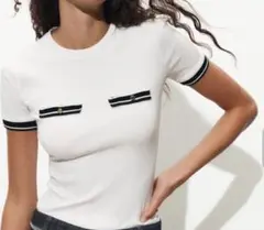【超美品】ZARA レディース　カットソー/Tシャツ