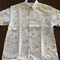 SEVENDAYS=SUNDAY ポロシャツ リーフ柄 水色Lのサムネイル