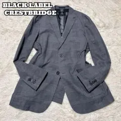 ブラックレーベルクレストブリッジ　テーラードジャケット　チェック　灰色　L