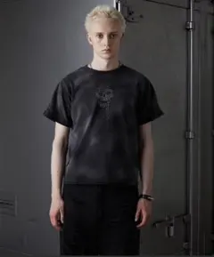 【GRANCY】　スカルラインストーンデザインtシャツ