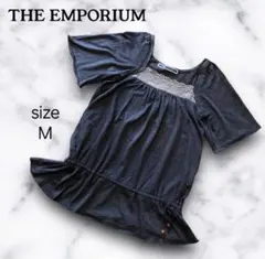 【THE EMPORIUM】ジ・エンポリアム　ペプラムレースブラウス　Mのサムネイル