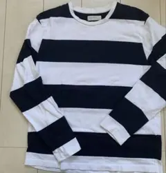 BACK NUMBER ストライプ長袖カットソー Mサイズ