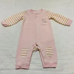 ピンク色ロンパース 80cm 裏起毛