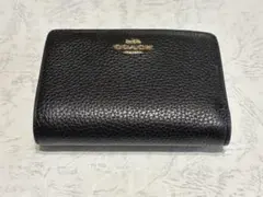 【ターポン様専用】COACH ブラック 二つ折り財布　がま口